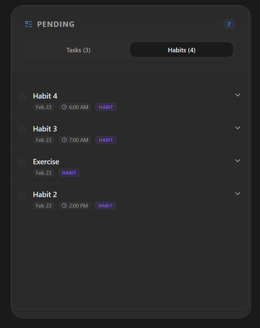 Command Center - Tasks Preview