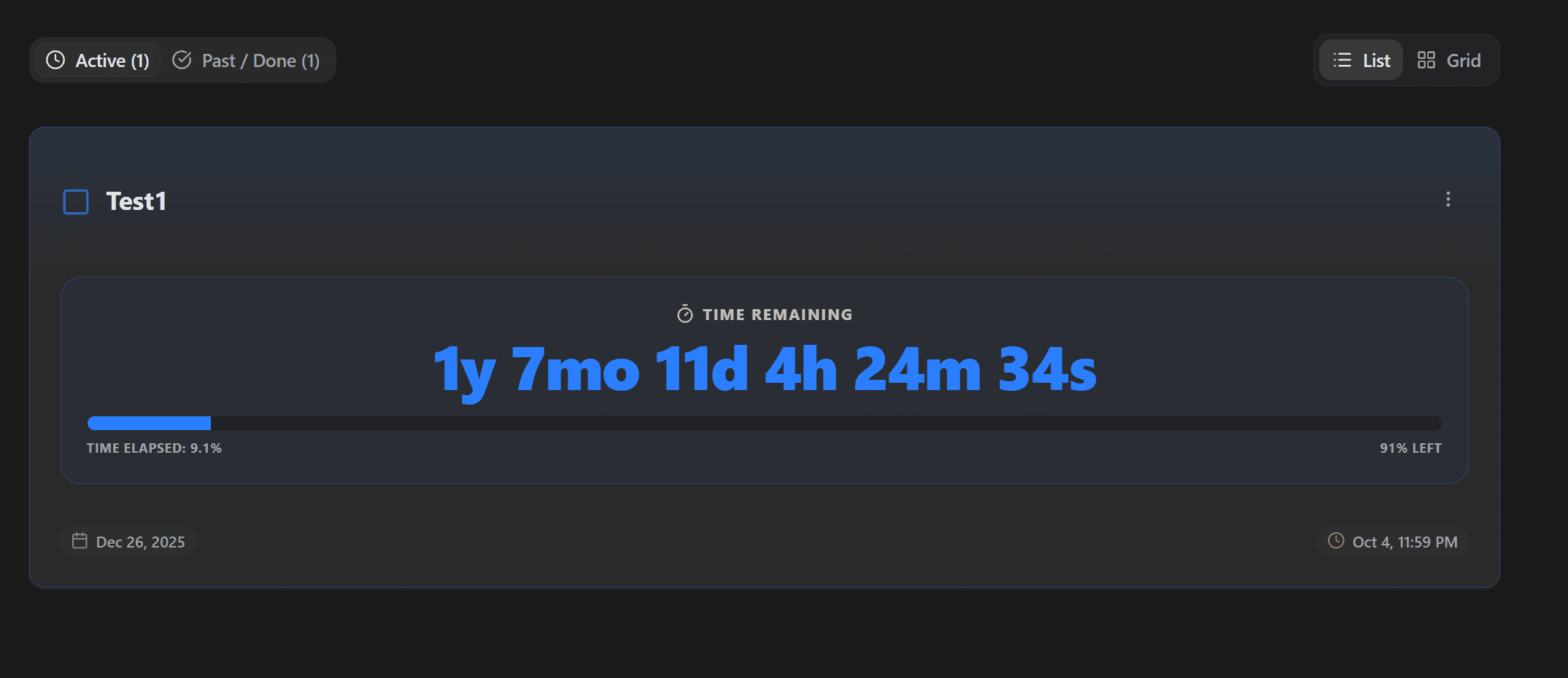 Deadline Manager - Active Projects